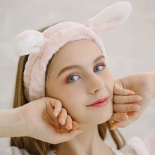 Women Fashion Plush Bowknot Headband Hair Loop Elastic Fleece Hair Band for Makeup Shower and Cosplay Women Fashion Plush Bowknot Headband Hair Loop Elastic Fleece Hair Band for Makeup Shower and Cosplay