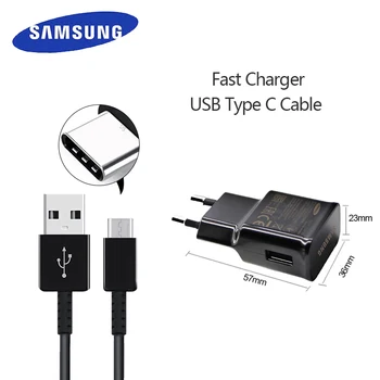 

Samsung Type C USB fast Adaptive charger for GalaxyS8 S8+S9 S9+ Note8 With 1.2M Reversible Output 9V/1.67A Smartphone data cable