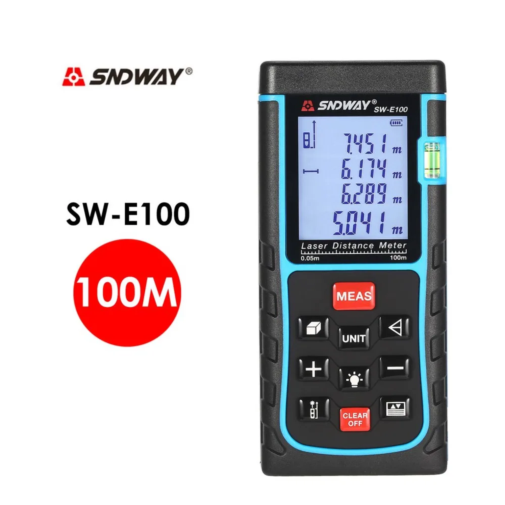 

SNDWAY SW-E100 laser distance meter 100M rangefinder trena laser range finder build measure device ruler