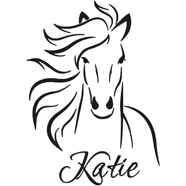2017 Horse Wall decal Horse Sticker Vinyl Wall Decal Art Personalized