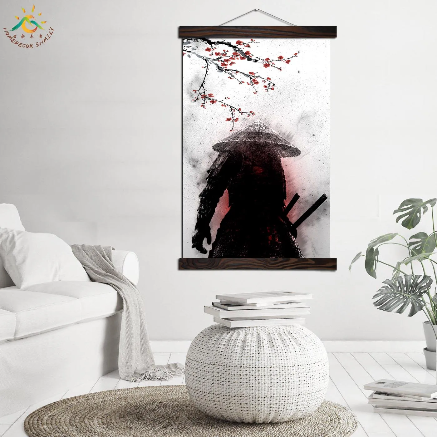 Japanese Warrior Canvas Art Painting Wall Art Poster Home Decoration Scroll Cavas Painting Posters And Prints for Living Room