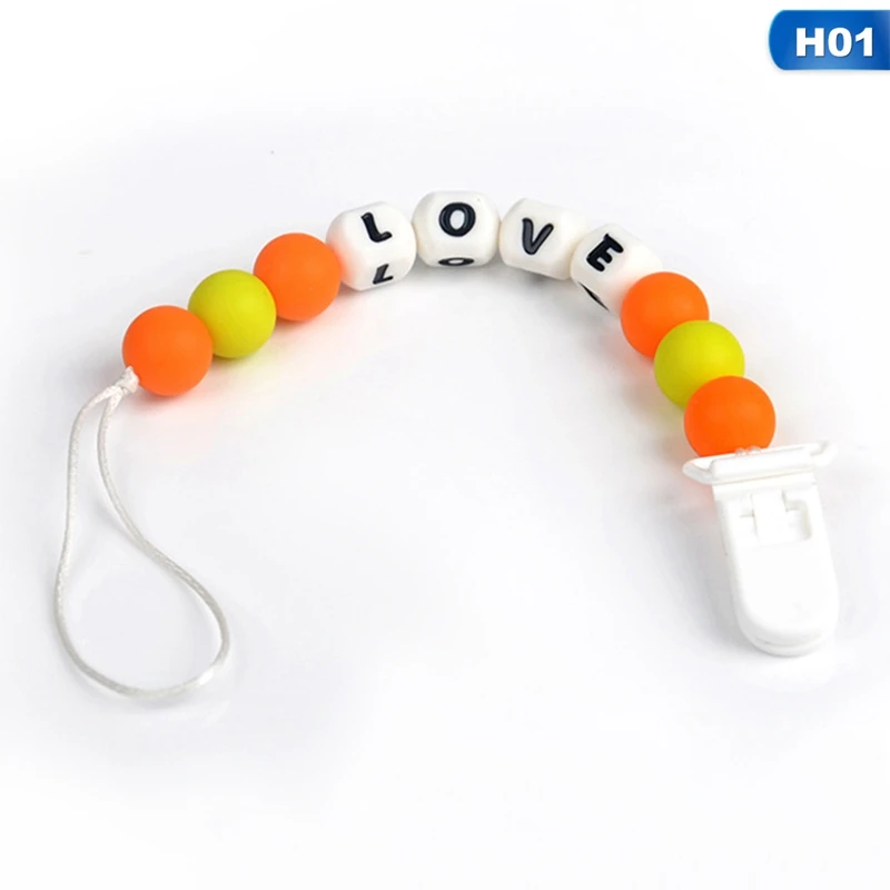 Handmade Silicone Teething Pacifier Clip Holder Baby Carrier Teething Accessory Chew Teether Toys