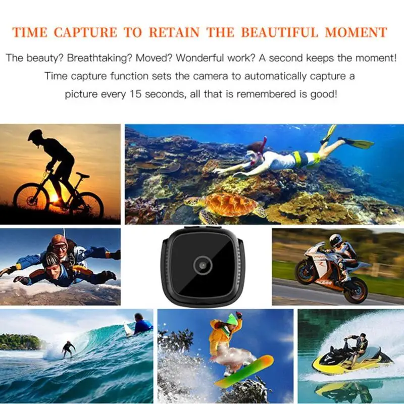 C9/C2 Mini DV HD 1080P Портативный Wi-Fi IP Камера Ночное видение видеокамера Sport DVR Спортивная мини-видеокамера на Регистраторы с 6 высокой яркий светодиодный свет