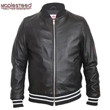 Mapesteed, мужская кожаная куртка с вышивкой, мягкая овечья кожа, повседневная мужская кожаная одежда, кожаная куртка для мальчиков, весна-осень, M129