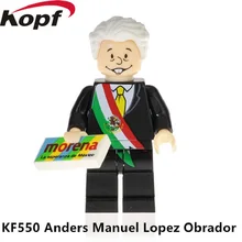 Одиночная супер героев строительные блоки модель Anders Manuel Lopez Obrador Action Cheech Marin Кирпичи Детские Подарочные игрушки KF550