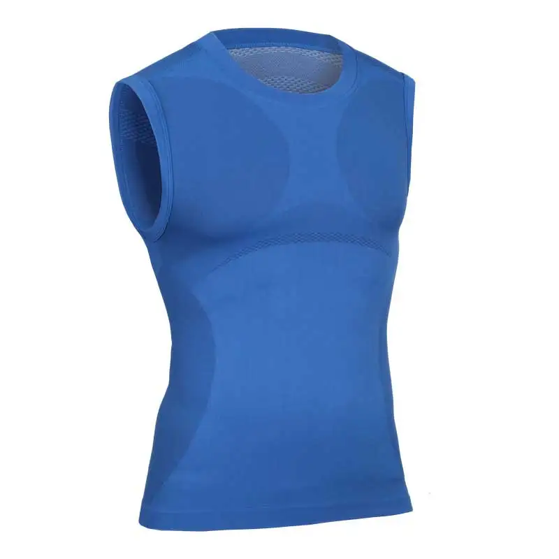 

Quickly Dry Mens Running Shirts Compression Tight Gym Tank Top Fitness Sleeveless T-shirts Sport Basketball Running Vest MA03