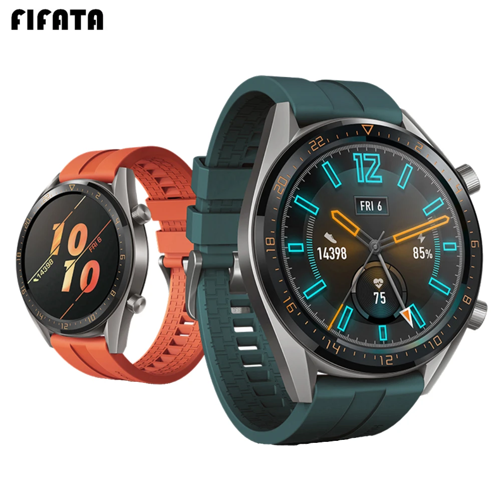 FIFATA For Huawei Watch GT2 / GT Smart Watch Bands Silicone Sports Wrist Strap For Honor Watch Magic 2 22mm Bracelet Accessories