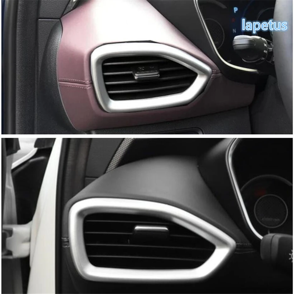 

Lapetus Inside Air Conditioning AC Vent Outlet Decoration Frame Cover Trim Fit For Hyundai Santa Fe 2019 Matte Carbon Fiber ABS