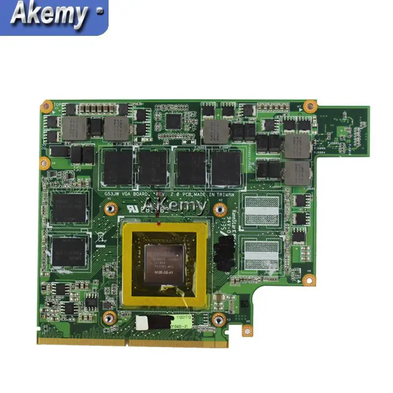 Akemy G73SW VGA плата GTX 560M GTX560M N12E-GS-A1 2 ГБ DDR5 MXMIII VGA Видеокарта для ноутбука ASUS G73SW G73JW G53SW G53SX G53JW