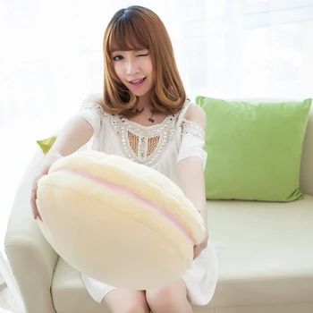 

macaron cushion macaroon round white pillow macaron gift cushion ICHIGO MILK
