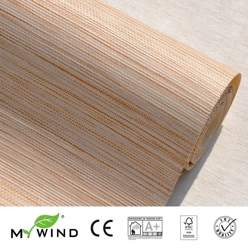 2019 My Wind Bright Grasscloth Wallpapers 3d Paper Weave Design
