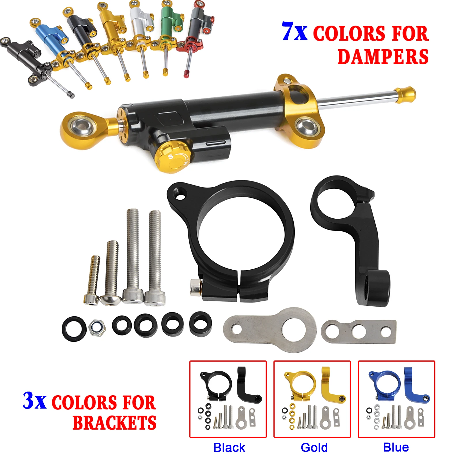 Aluminum Motorcycle Steering Damper Mounting Bracket Fit For BMW R1200GS LC 2013 2014 Only Water Cooled