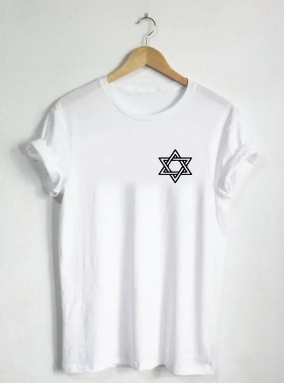 Футболка с изображением звезды Давида menorah еврейский щит Ханука иудаизм Израиль