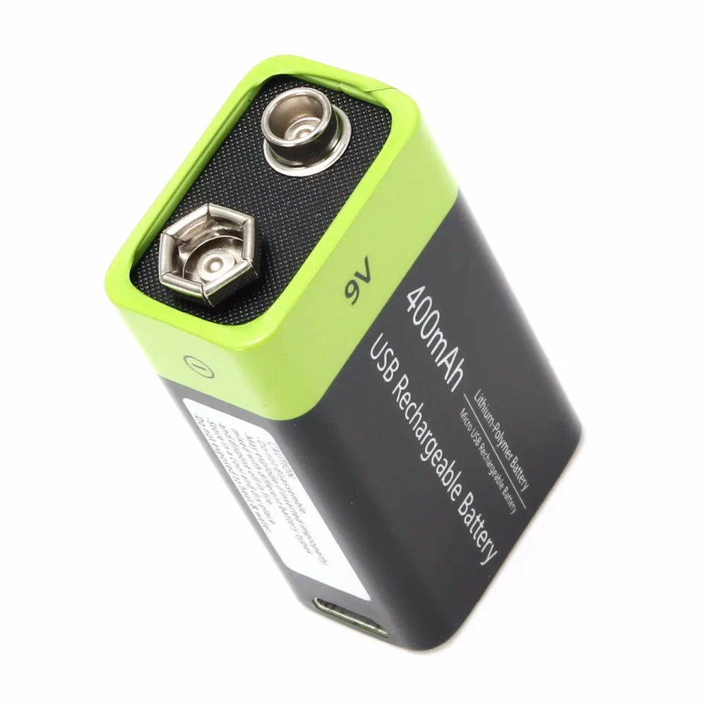 USB Перезаряжаемые 9В литий-полимерный Батарея ZNTER S19 9V 400 мАч аккумулятор с ру для микрофона и RC Аксессуары для видео-квадрокоптеров