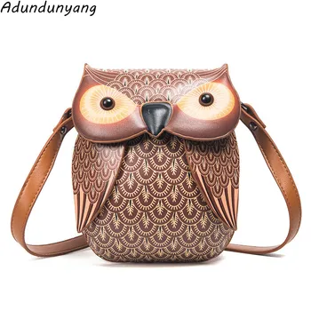 

2018 Pattern Women Bag Fashion cartoon owl Women Leather Handbag Casual Women Shoulder Bag Fashion Female High Quality