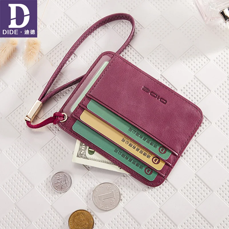 DIDE Дамский Тонкий мини-кошелек женский кошелек из натуральной кожи женский маленький кошелек для карт ID держатели Кредитная молния