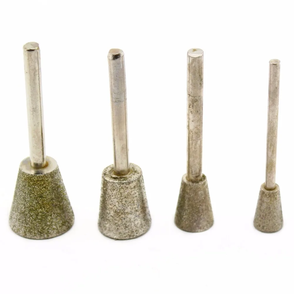 12 25 mm INVERTED CONICAL Diamond Grinding Head Needle Lapidary Jade