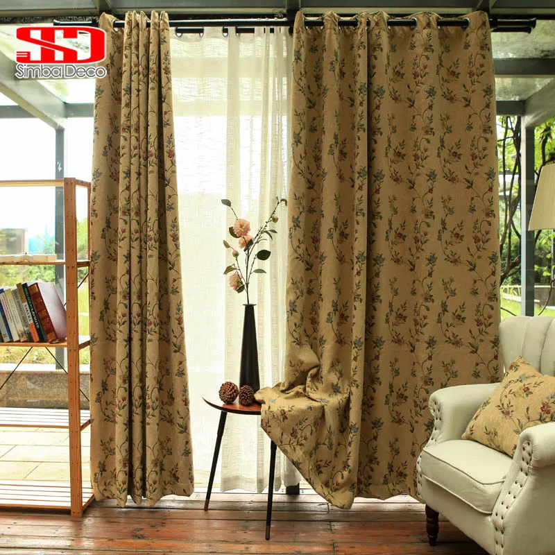 

Luxury Imitation Cashmere Curtains For Living Room Bedroom Yellow Flowers Embroidered Drapes Window Floral Fabric Shading Blind