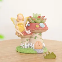 Творческий мультфильм Цветочная Фея Гриб пейзаж резиновый цветочный горшок вазон для суккулентов рабочего небольшой орнамент Декор для дома и сада