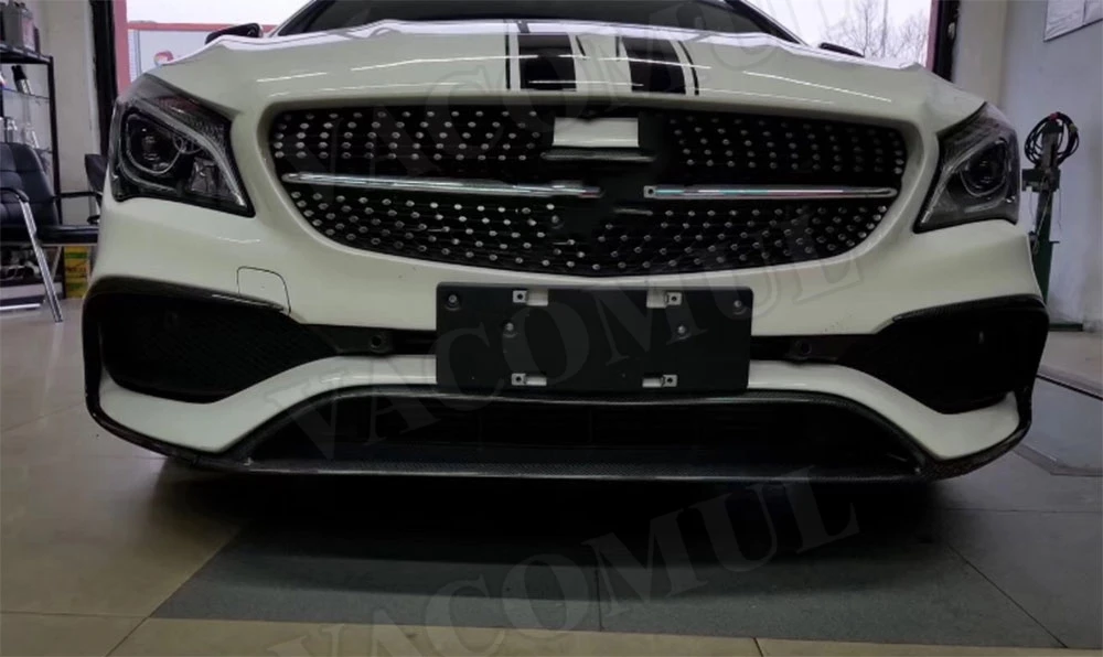 Передний спойлер из углеродного волокна для W117 CLA Class откидные канаточки Benz CLA45 AMG