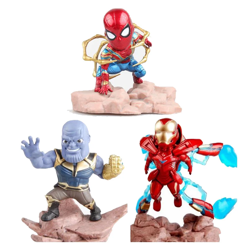 ミニ卵攻撃シリーズマーベルスパイダーマンアイアンマン Thanos さんアベンジャーズ無限大戦争 Iron Spider 8 センチかわいいギフト用子供 アクション トイ フィギュア Aliexpress