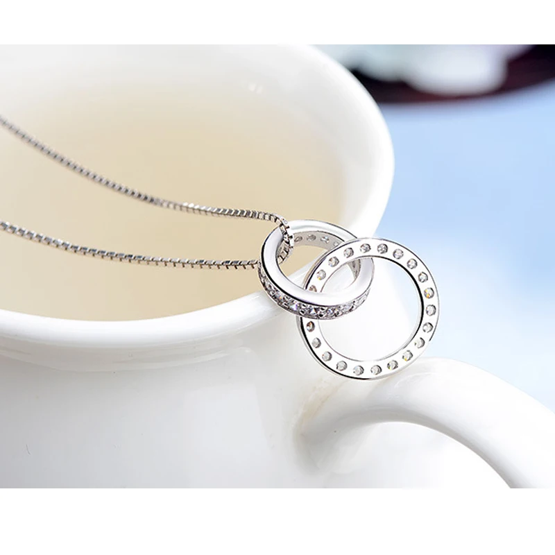 simple necklace women silver 925 jewelry (8)