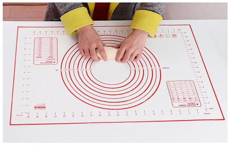 40*60 см Большой размер силиконовый коврик для выпечки, приложите масштаба замешивать тесто, антипригарным силикона выпечки прокатки тесто коврик