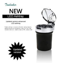 Tonlinker новая автомобильная пепельница со светодио дный подсветкой сигарета сигары пепельница контейнер дым пепельница цилиндр дым подстаканник держатель для хранения чашки