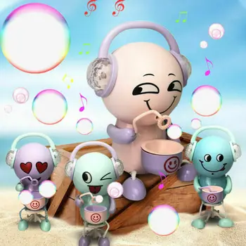 

Infant Toddler Kid Toy Bubble Machine Emoticon Sounding Automatic Bubble Maker Blower Music Baby Toys Gift