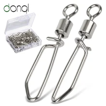 DONQL 10/20/50 шт Рыбалка роликовых вертлюгов разъем с Т-образная оснастки 2#-10# для снасть для приманки на рыболовецкий крючок для рыбалки на карпа, аксессуары