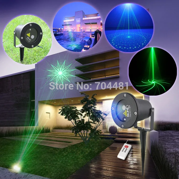 

SUNY Outdoor Indoor Green Laser Light BLUE LED Garden Landscape Lawn Tree Remote Control Projector IP67 Christmas Wall Light