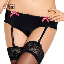 Comeondear PA5088 черный пояс для чулок Свадебные Подвязки размера плюс пояс для чулок Porte Jaretelles Femme чулки с подтяжками