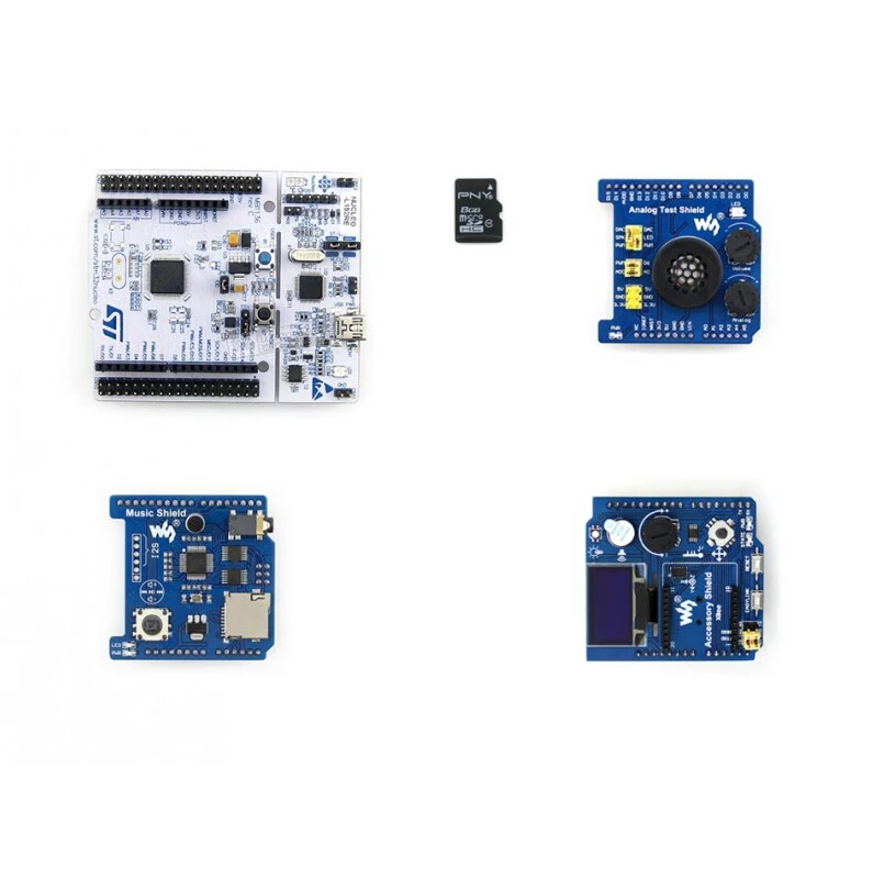 

NUCLEO-L152RE Package B = NUCLEO-L152RE+ Accessory Shield +Analog Test Shield +Music Shield Free shipping