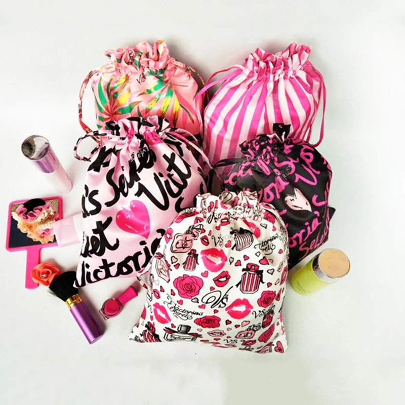 

Fashion Barrel Shaped Travel Cosmetic Bag Drawstring Makeup Bag Elegant Drum Wash Kit Make Up Bag Organizer Storage Beauty Bags