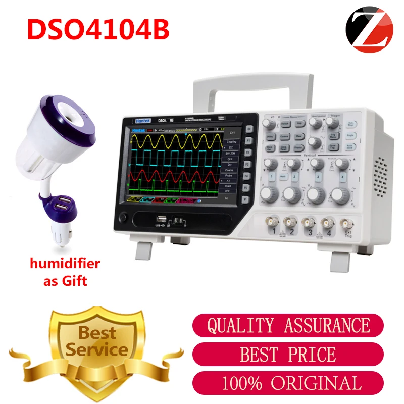

Hantek DSO4104B DSO4204B 4CH Channels oscilloscope 7 inch 64K color USB PC LCD scopemeter Digital Handheld Osciloscopio