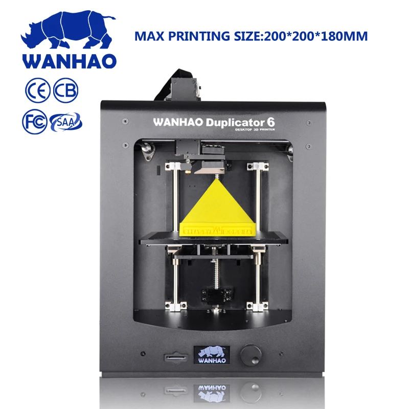 Высокоскоростной Высокоточный 3D принтер WANHAO D6 бесплатный подарок полностью