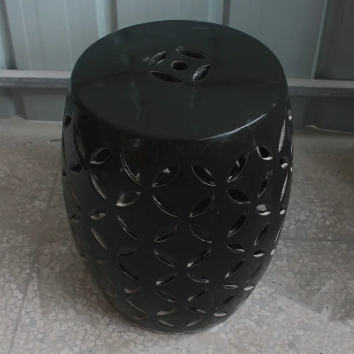 Black Jingdezhen Porcelain chinese garden stools Ceramic toilet stool bathroom stool dressing porcelain stool (2)