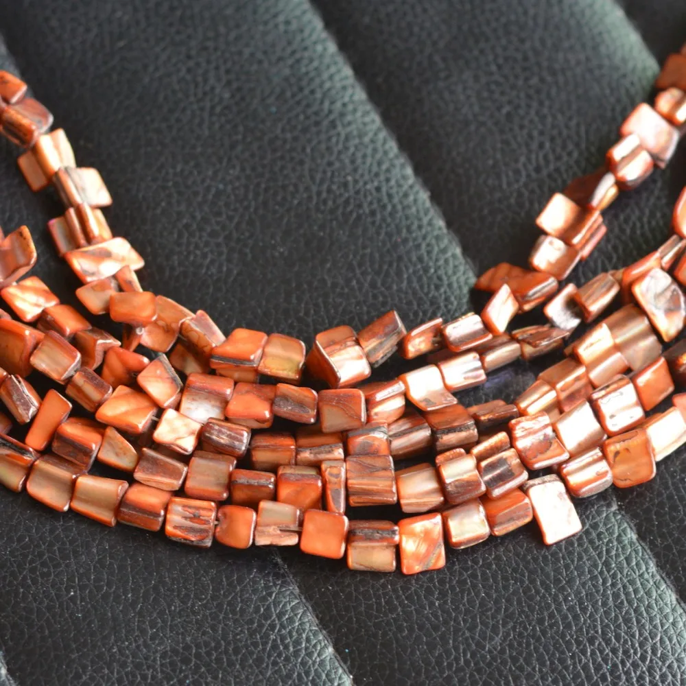 

Free Shipping Natural Stone Light Brown Nuggets Shell Nut Irrgular Beads Strand