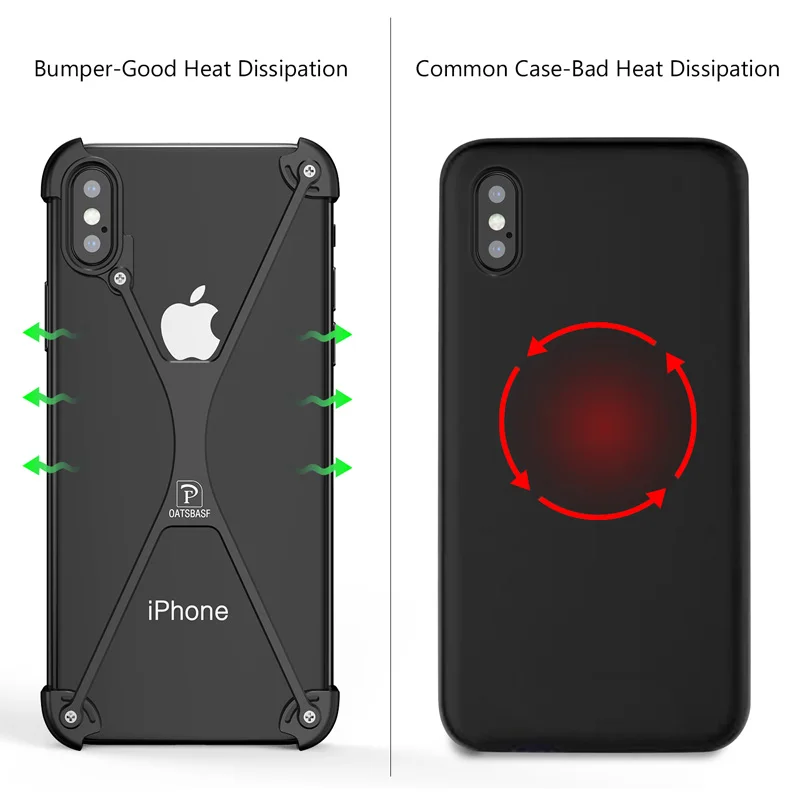 Oatsbasf x Форма чехол для iPhone X личности В виде ракушки IPhone корпус металлический
