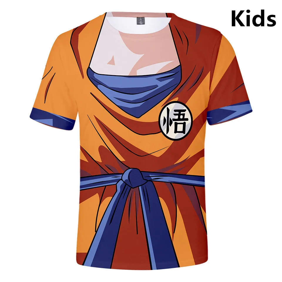

2 to 13 Years kids t shirt Dragon Ball Z summer t-shirts boys girls 3d printed tshirt Dragonball t-shirt Tops children clothes