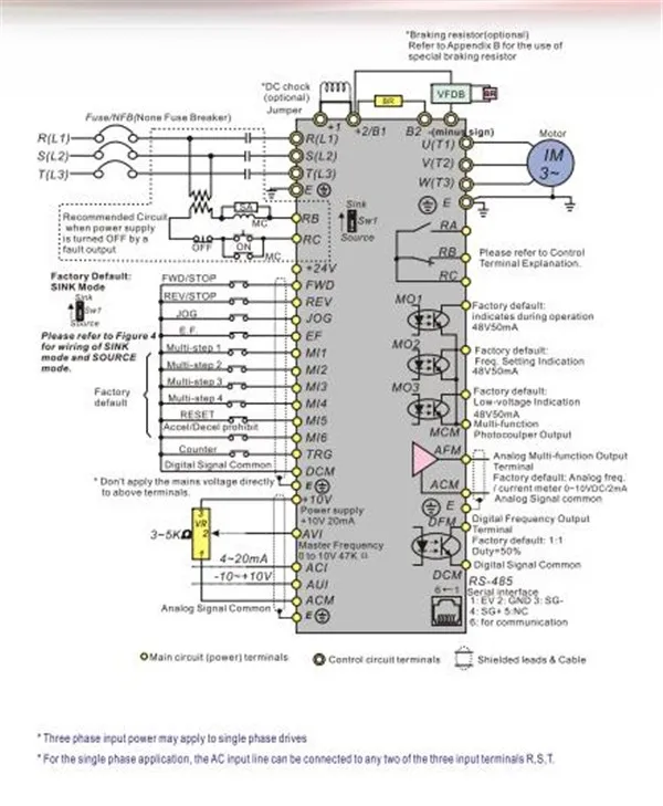 VFD015B21A-wiring
