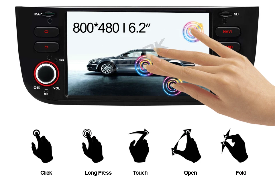 Cheap Android 8.1 Car Radio Player 2G RAM GPS WiFi Bluetooth Canbus for FIAT Punto 199 310 / Linea 323 2012 2013 2014 2015 2016 5