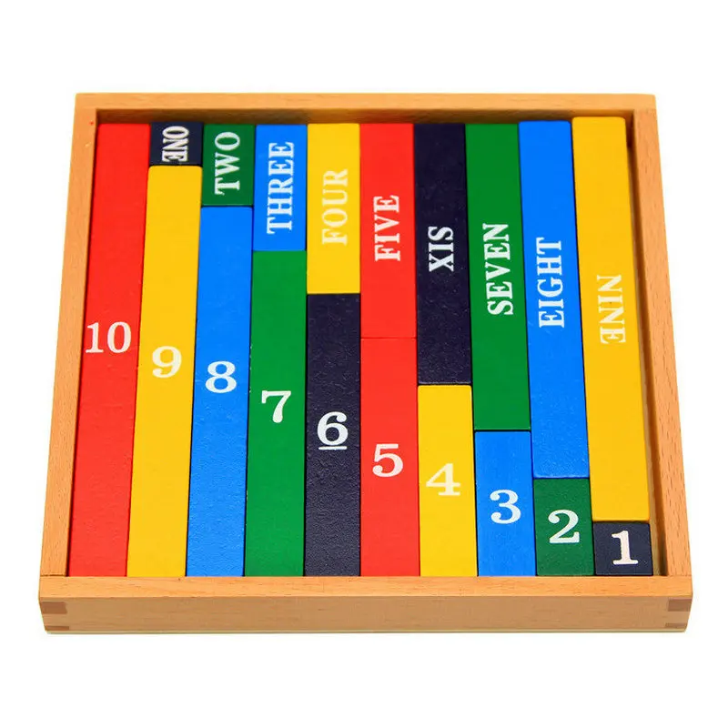 

Free shipping professional Montessori teaching aids, Kids color decimal bar, baby early Enlightenment of Mathematics Teaching