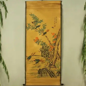 

China Antique collection Boutique Calligraphy and painting Flowers and birds diagram