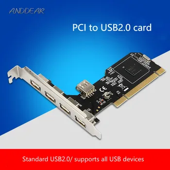 

ANDDEAR USB2.0 expansion card desktop PCI to 5 usb2.0 adapter card NEC chip sata to usb harness connector lot