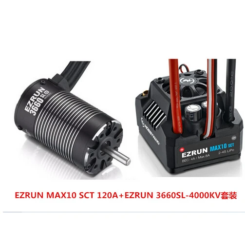 

Hobbywing EZRUN MAX10 SCT 120A Brushless ESC + 3660 G2 3200KV/ 4000KV/4600KV Sensorless Motor Kit for 1/10 RC Car Truck F19286/8