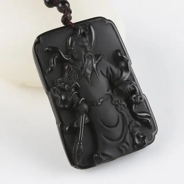 Elaboate китайская коллекция черный нефрит guangong благоприятный кулон|pendant|pendant blackpendant