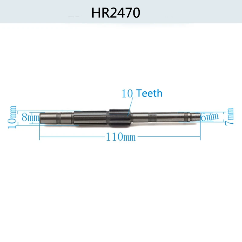 Electric Tool Metal Spur Gear Spline Shaft 10 teeth  for Makita HR2470,High-quality!