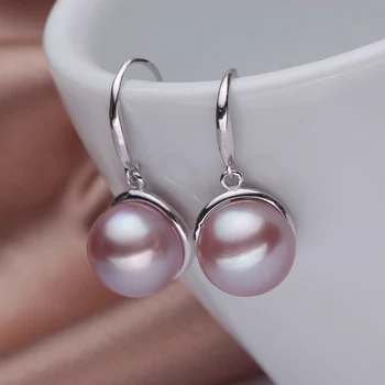 

Eternal wedding Women Gift word 925 Sterling real [beautiful] genuine pearl Freshwater Pearl Earrings 925 rich fas