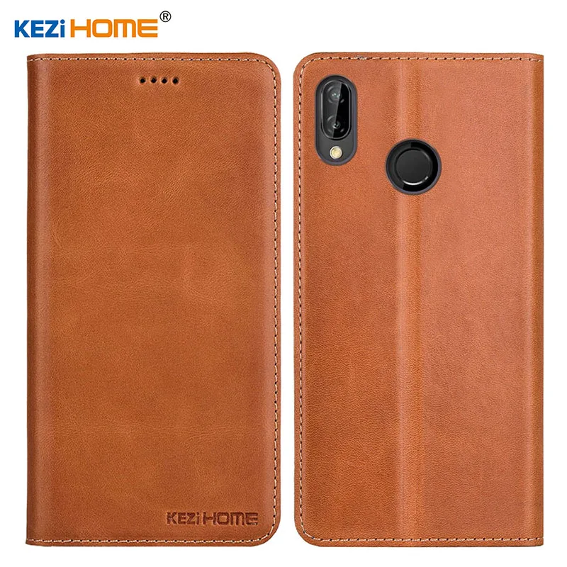 

Case for Huawei Honor 8X KEZiHOME Top-Quality Genuine Leather Flip Stand Leather Cover for Honor 8x 6.4" Phone cases